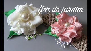 DIY- Flores de fita de gros grain – ribbon flowers