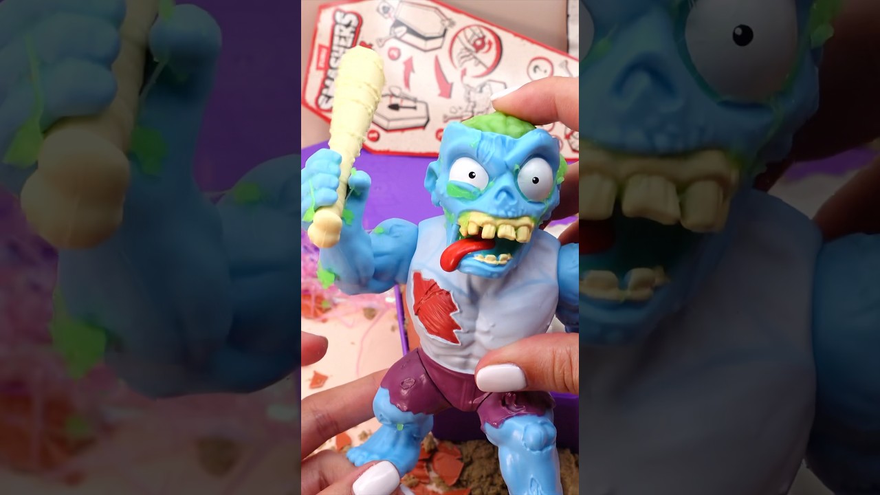 ASMR • Unboxing Zuru Smashers Horror House • satisfying cracking digging and ripping sounds