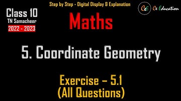 TN 10 Maths Chapter-5 Exercise-5.1 (All Questions) (Coordinate Geometry)
