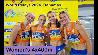 4x400m Woman World Relays 2024 Bahamas Round 2 - Netherlands