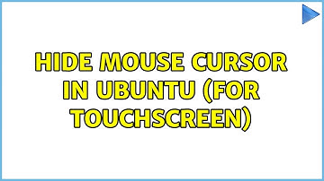 Hide mouse cursor in ubuntu (for touchscreen)