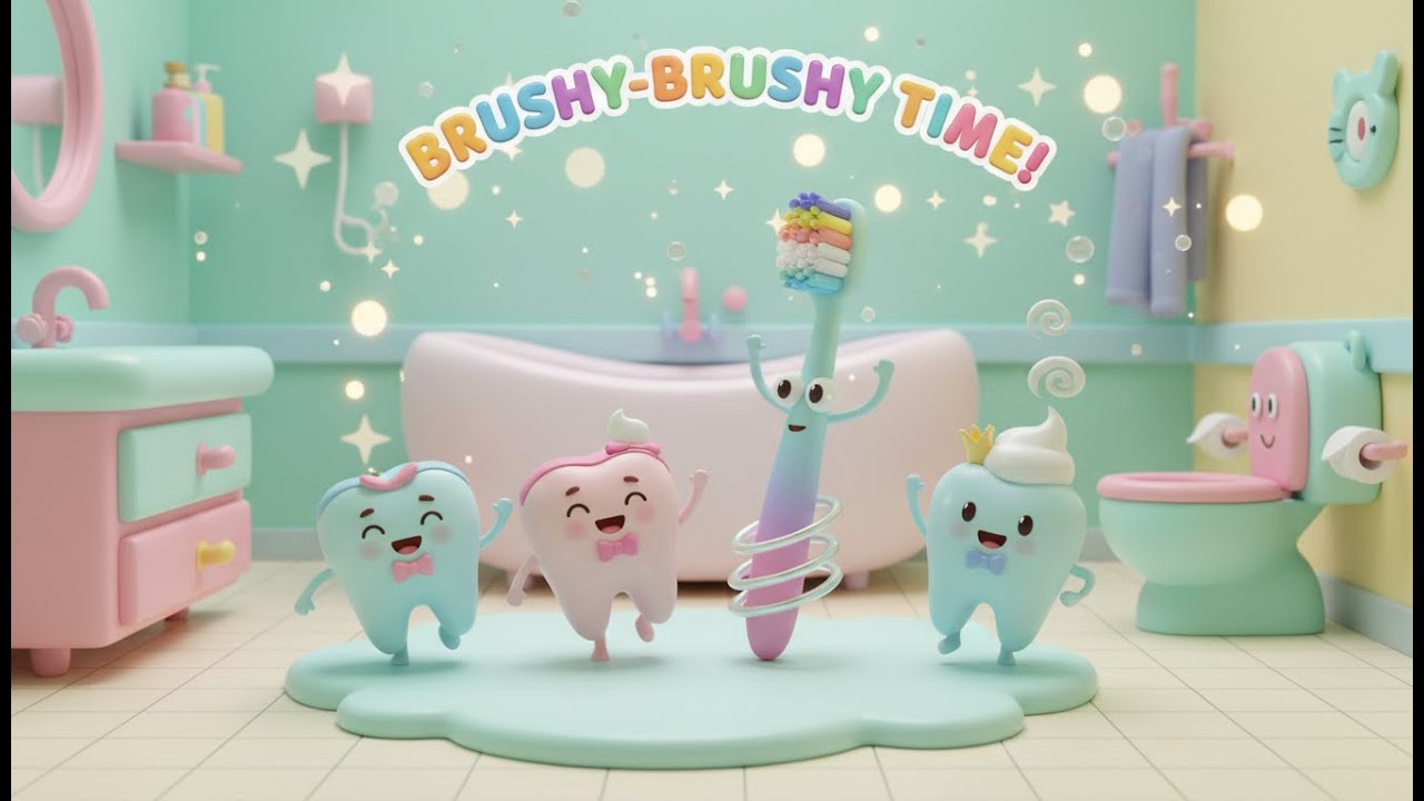 Tooth Brushing Song for Toddlers | Brushy Brushy Time - YouTube