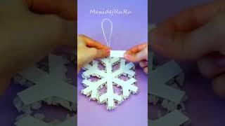 Paper Snowflake 3D ~ Christmas decoration 2021 ~ An idea to make a paper snowflake for Xmas #shorts