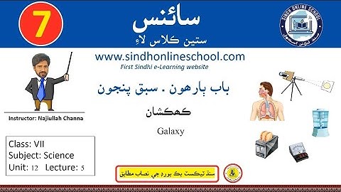 Galaxy | Science Class 7| Chapter 12| Lecture 5| Sindh Online School