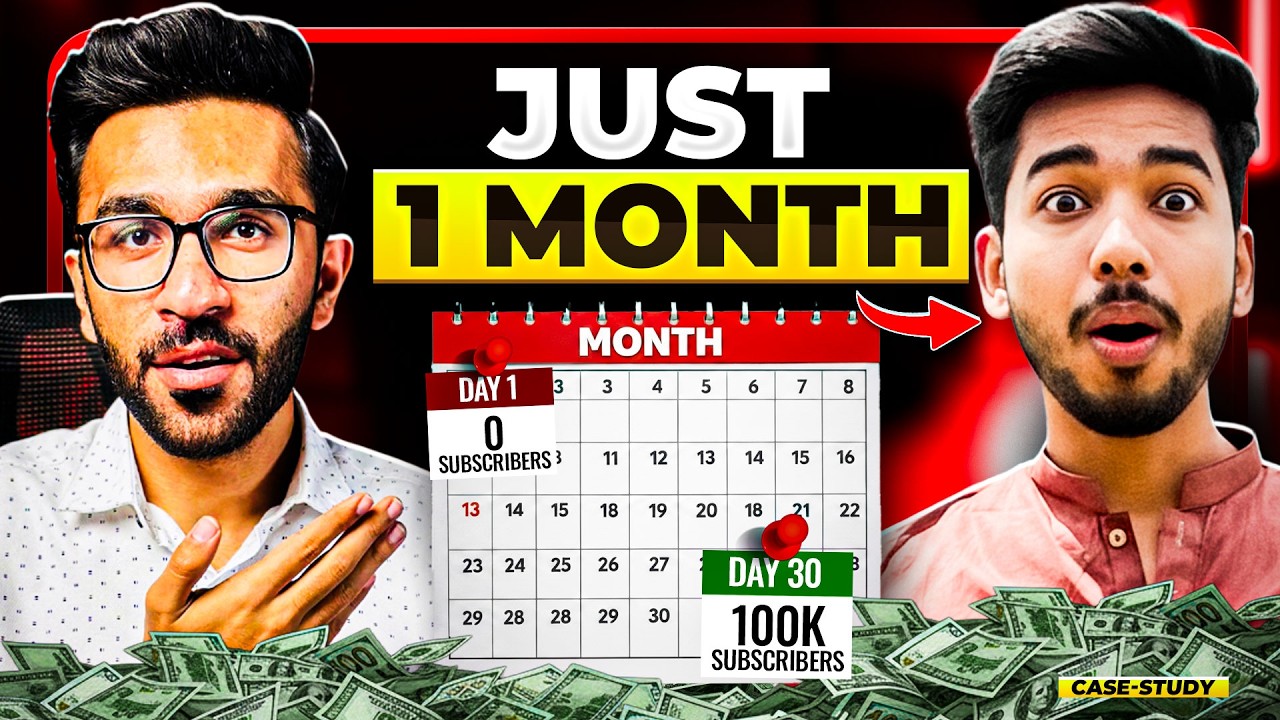 He Broke A Record? 0 to 100k Subs Within 30 Days | Case Study!