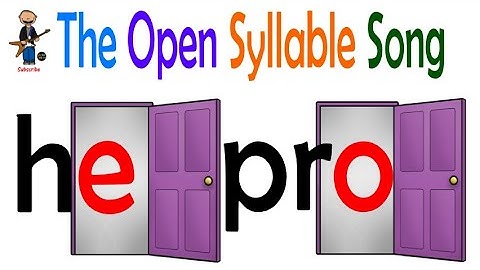 The Open Syllable Song