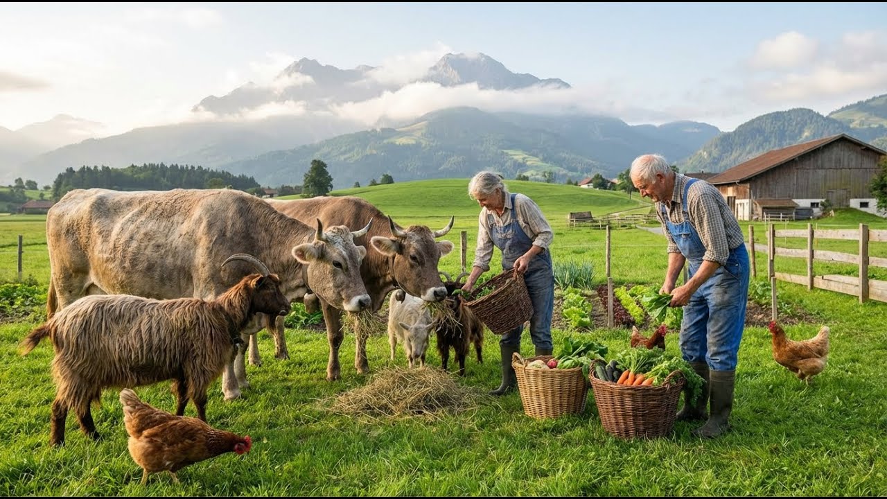 Quiet Countryside Morning Routine - Harvesting Crops & Caring for Livestock
