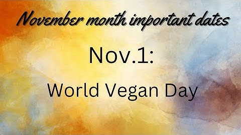 Important dates of November month|| @10stepstowin ||