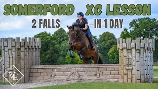 I FELL OFF AGAIN… SOMERFORD PART 2 | XC LESSON WITH VICTORIA NICHOLLS | Somethng’s not quite right 😢