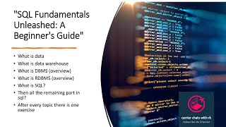 "unleash the sql beginners guide part 1 " #sql #dataanalytics