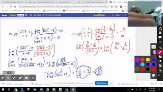 Practice 1.6-1.7:  Selecting Procedures and Determining Limit Value Algebraically
