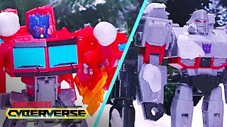 Transformers Cyberverse Snowball Fight! ☃️ Official Stop Motion Video | Transformers Official
