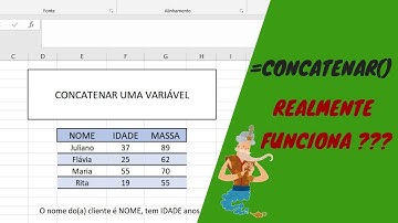 Função CONCATENAR no Excel