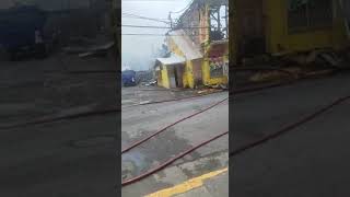 This is what leave....Fire destroy buildings in Portland Jamaica...Port Antonio...