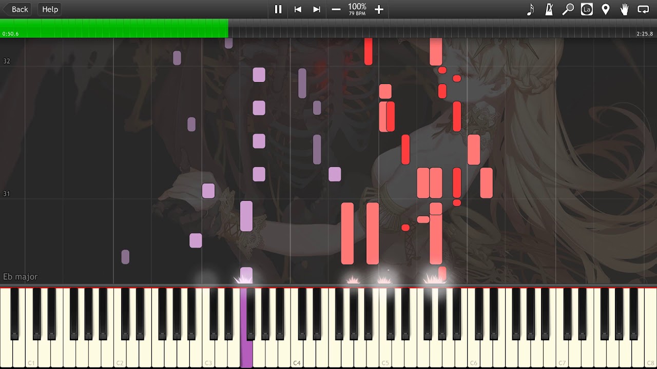 Synthesia Bms差分 ああああ Carnation Piano Tutorial Youtube