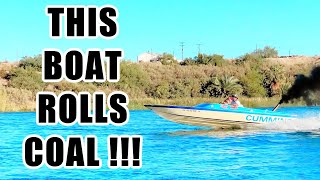 INSANITY! RACING A CUMMINS 12 VALVE DIESELSWAPPED BOAT!!!