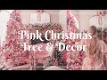 Pink Christmas Tree &amp; Decor 2023 | Girly Holiday Home Tour (Decorate with me)