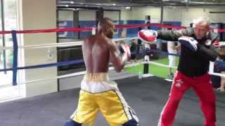 Guillermo Rigondeaux Training with Pedro Diaz in preparation for Joseph Agbeko