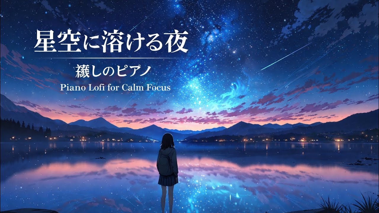 静かな星空に包まれる癒しのピアノBGM｜深い集中と穏やかな夜の1時間