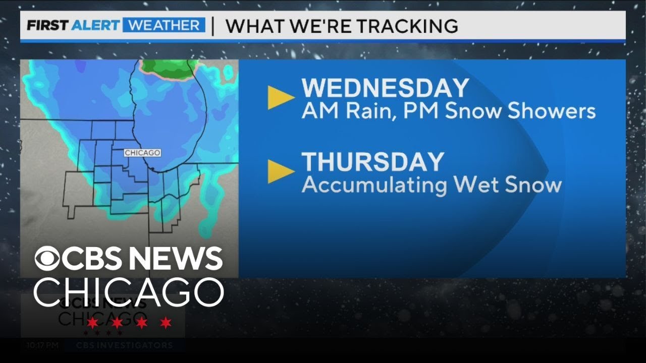 Accumulating wet snow coming to Chicago area Thursday - YouTube