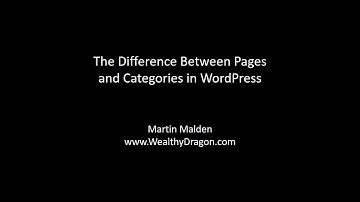 The Difference Between Pages and Categories