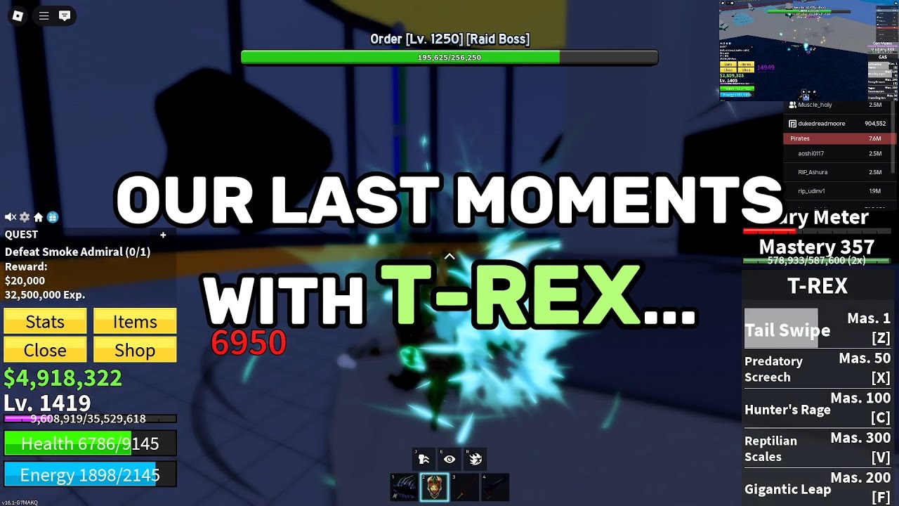 It's a marathon : T-Rex vs Order (raid boss) and the Factory! Blox ...