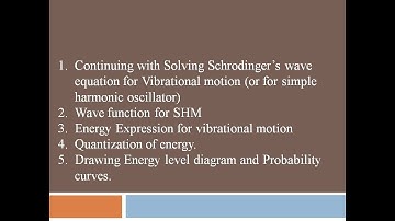 wave function for Vibrational motion