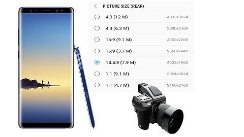 How to Change Picture Size when using the rear camera in the Camera App on Samsung Galaxy Note 8