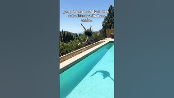 Jump in the pool fully clothed or… #fyp #trending #pool