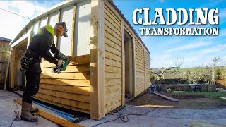 CLADDING THE NEW WORKSHOP  Cedar and Douglas Fir