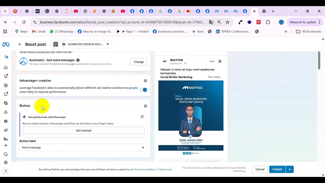 Muuqalka Qeybta 2 aad ee tababarka 𝐒𝐨𝐜𝐢𝐚𝐥 𝐌𝐞𝐝𝐢𝐚 𝐌𝐚𝐫𝐤𝐞𝐭𝐢𝐧𝐠 𝐁𝐨𝐨𝐭𝐜𝐚𝐦𝐩