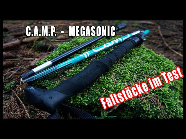 Bastoncino Da Trekking Pieghevole C.A.M.P. Megasonic In Alluminio, Regolabile 115-135 Cm