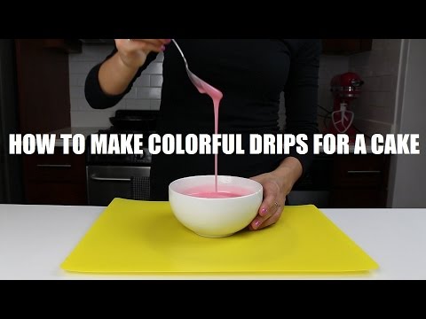 how-to-make-colorful-drips-for-a-cake-|-chelsweets