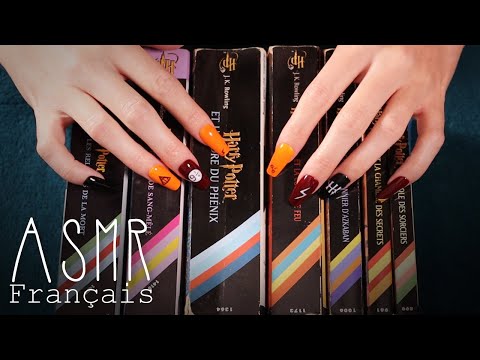 ASMR en Français Harry Potter book collection part 2 (🎧 soft spoken, rain, page turning, tapping)