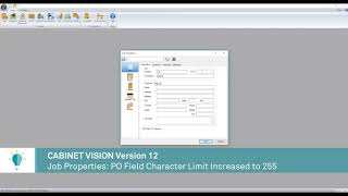 CABINET VISION Version 12 - PO Field 255 Characters