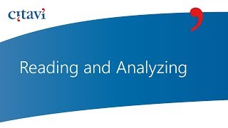 5/8 Reading and Analyzing in Citavi 6