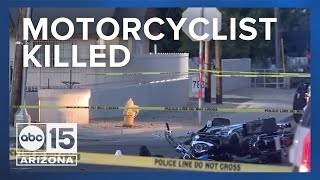 Motorcyclist killed, driver hurt in crash near 27th and Northern avenues