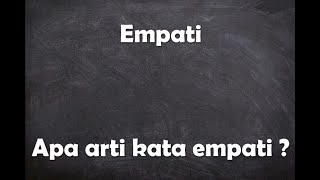 Apa arti kata empati 
