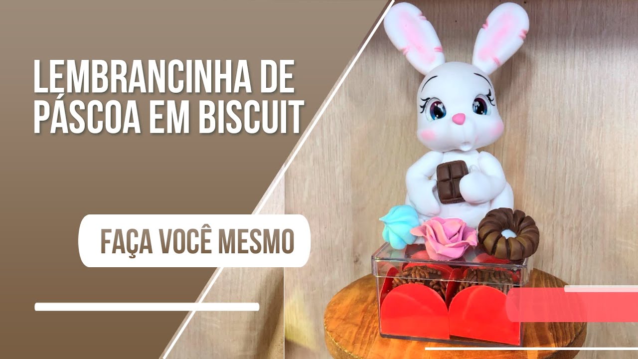 Aprenda como fazer uma linda lembrancinha de páscoa em biscuit