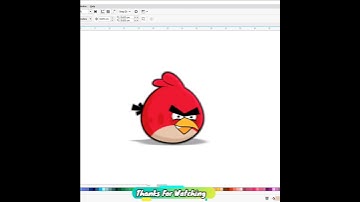 How To Draw Red From Angry Birds||Coreldraw|Drawing #angrybirds #coreldraw #drawing #shorts
