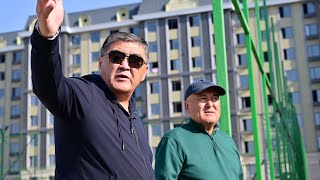 Жеңишбек Токторбаев салып жаткан ипотекалык үйлөрдү Ташиев бирден текшерди