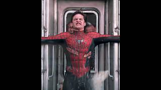 「 THAT MOMENT 🔥 」- SPIDER MAN TRAIN STOP EDIT | SPIDER MAN 2 #SHORTS #SPIDERMAN #TOBEYMAGUIRE