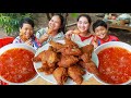 Yummy Crispy Drumstick - New Style Spicy Sweet Chili Sauce - Crispy Drumstick Eating Special Sauce