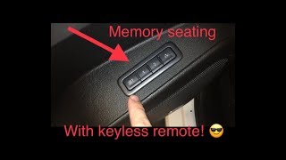 Memory seating and memory settings with keyless entry remote GMC yukon, chevy tahoe, suburban