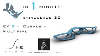Rhino in 1 minute  -  EX 9  -  Curves + Multipipe Net Worth