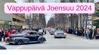 Vanhojen autojen paraati Joensuussa Vappuna 2024!