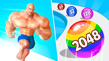 Muscle Rush 3D ⚔️ Ball Run 2048 - All Levels Gameplay Android, IOS - NEW APK UPDATE!