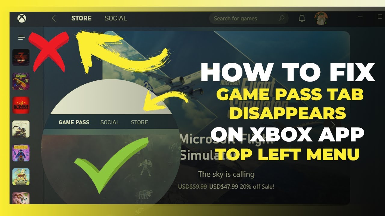 How To Fix Game Pass Tab Disappears on Xbox App - YouTube