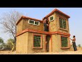 Primitive Skill Builder: Building The Most Beautiful Villa House Using Wood , Bamboo And Mud