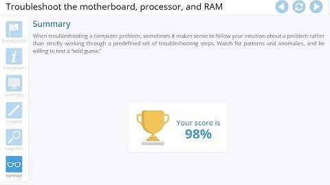 Advanced Hardware Lab 4-4: Troubleshoot the Motherboard, Processor, and RAM